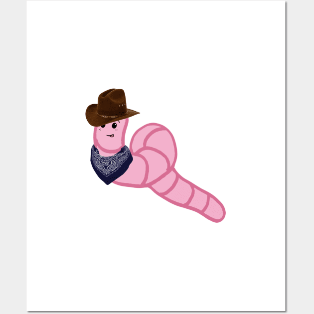 worm (cowboy) Wall Art by mystudiocreate